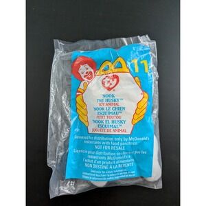 MCDONALD'S TY BEANIE Babies Nook The Husky Dog Mini Plush Stuffed Animal NWT